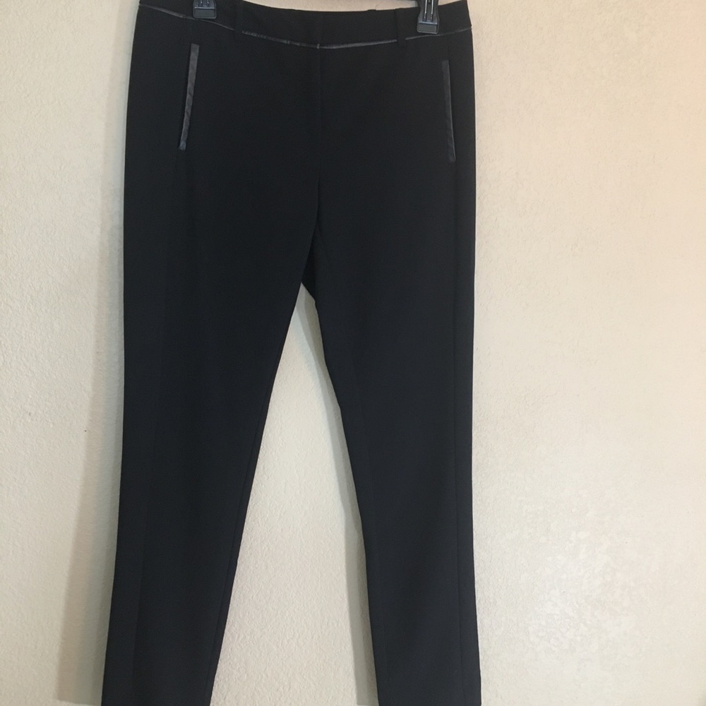 Vince Camuto pants black with faux leather details